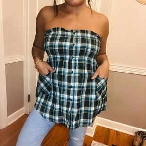 OP Plaid Sleeveless Top size: LARGE